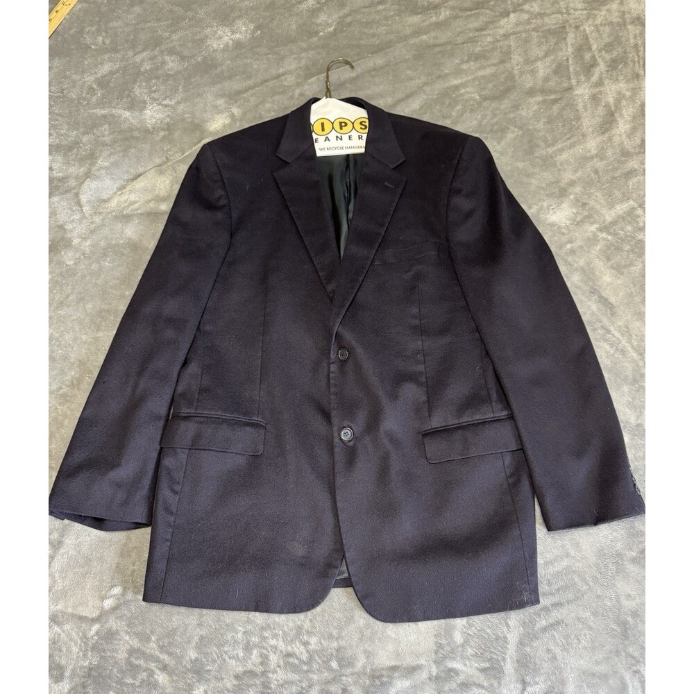 Andrew Fezza Blazer Men's Black  100% Cashmere 2 Button Sz. 43L